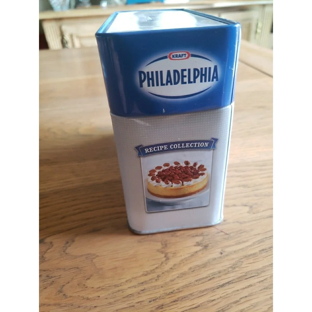 Kraft‎ Philadelphia Recipe Collection Metal Recipe Box Tin with Recipes 2013 EUC